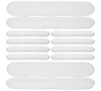 Zerodeko 10pcs Transparent Plastic Boxes with Lids Mini Storage Container for Tongue Scraper Beauty Tools Daily Essentials