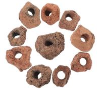 Zerodeko 10pcs Volcanic Rocks Ornament Aquarium Stone Cave for Fish Tank Habitat, Black Volcanic Stone Block Suitable for Fresh and Salt Water, Long-term Underwater Use Aquarium Decoration