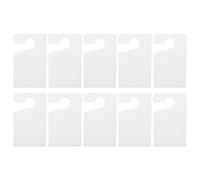 Zerodeko 10pcs White Pvc Parking Permit Holder Tags for Rear View Mirror with High Visibility and Versatile Usage, Suitable for Parking Permits and DIY Information