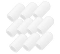 Zerodeko 10Pcs White Silicone Drumstick Tips Drum Mute Caps Drum Practice Accessories for Silent Percussion Instrument Use