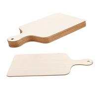Zerodeko 10pcs Wooden Craft Cutting Boards with Handle Unfinished DIY Chopping Boards for Bread Desserts and Home Decoration