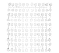 Zerodeko 120pcs Plastic False Nail Tips for Nail Color Display with Stable Flat Bottom and Comprehensive Colour Comparison, Square Flat Bead Shape Palette for Manicure Salon Use and DIY