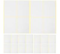 Zerodeko 120pcs White Self-Adhesive Paper Sticky Labels to Write with Large Writing Area Multi-use Blank Labels for Travel Bottles Storage Boxes and Addressing