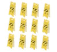 Zerodeko 12pcs Acrylic Note Clip Stand with Strong Grip Mini Desk Memo Holders for Office and Journaling Funny Novelty Paper Clips for Workspace Warning Sign Decoration