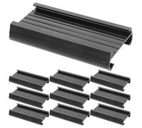 Zerodeko 12pcs Black Wire Shelf Label Holders Plastic Clip Display Tags for Supermarket Library Shelves Reusable Label Clips Inserts