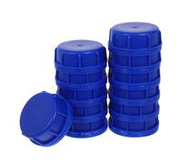 Zerodeko 12pcs Blue Plastic Storage Bucket Lids with Leak Screw Seal Gasket Airtight Drum Plug Pail Covers for Chemical Laboratory and Pet Food Containers Heavy Duty Plastic