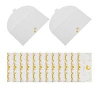 Zerodeko 12pcs Cash Envelope Packets Ramadan Cash/Card/Present Envelope 7x3.5 Paper with Festive Prints and Crescent Moons Stars Hold Currency Denominations Smooth Feel for Group Use