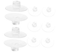 Zerodeko 12pcs Clear Suction Cup Cable Clips with Slotted Wire Holders Compact Light String Fixers for Wall and Tile Multipurpose Cord Organisers for String Lights and Cables