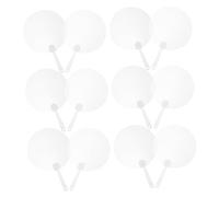 Zerodeko 12pcs DIY Hand Fans for Painting Graffiti Blank Fans for Performance DIY Painting Graffiti for Hand