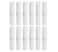 Zerodeko 12pcs Empty Lip Balm Tubes 2.8g Plastic Refillable Lipstick Containers Lightweight Sl esign with Caps for Handmade Cosmetic and Handbag Use