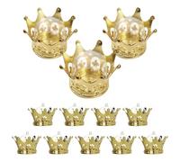 Zerodeko 12pcs Fillable Decorative Crown Treat Boxes with Dome Shape Plastic Candy Storage Containers for Wedding and New Years Party Supplies Favour