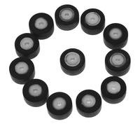 Zerodeko 12pcs Pinch Roller Replacement Rubber Plastic Record Repair Pinch Roller for Cassette Player Personal Stereo Easy to Carry Black for Tape Recorder Maintenance