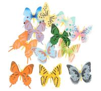 Zerodeko 12pcs Realistic Butterfly Plastic Figures with Lifelike Design for Educational Exploration and Creative Play, Colourful Insect for Science Projects and Halloween Butterfly Wall