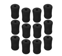 Zerodeko 12pcs Replacement Exercise Sponge Rollers for Leg Curl Machines and Tables, Black Sponge Pads with Inner Diameter 22mm and Outer Diameter 75mm, Provides Comfort for Gym Equipment