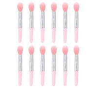 Zerodeko 12pcs Silicone Lipstick Brush Set, Easy to Carry Lip Applicators Tips with Soft Silicone Material for Precise Lip Gloss Application, for Home Use and Work Makeup