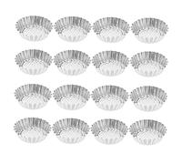 Zerodeko 12pcs Stainless Steel Round Lace Egg Tart Molds Reusable Baking Cup Non-Stick Feature for Baking Delicious Tarts and Cupcakes