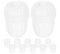 Zerodeko 12pcs Tea Infuser Plastic Fruit Infuser Insert Ball Reusable & Portable - Clear Strainer Diffuser Basket for Loose Leaf Teapot Mug Flavoring Spices Separation