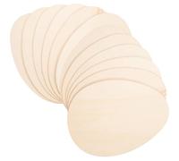 Zerodeko 12pcs Wooden Cutouts Egg Shape DIY Art Projects Easter Decorations for Home Creative Lovely Wood Craft for Spring Parties