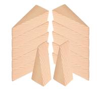 Zerodeko 12pcs Wooden Door Wedges Non-Slip Triangular Blocks for Indoor Use, Multifunctional Utility Natural Aesthetic, for DIY Projects and Door Stop Floor Solutions