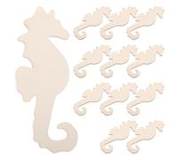 Zerodeko 12pcs Wooden Seahorse Cutout Seahorse-Shaped Slices DIY Designed Blank Wood Crafts Easy to Handle Can Be Painted Crafting with Home Decor
