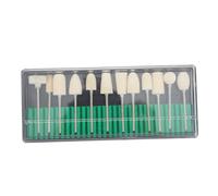 Zerodeko 12Pcs Wool Nail Drill Bits 5.2Cm Grinding Nail Head for Reshaping and Polishing Home DIY Salon Use