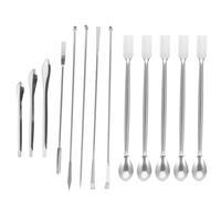 Zerodeko 13pcs 304 Stainless Steel Laboratory Medicine Ladle Set, Double-Ended Micro Sampling and Measuring Spoons for Precise Mixing and Sampling in Medical and Lab Use