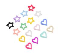 Zerodeko 150pcs Colorful Resin Nail Gems Kawaii Heart Star Charms Multi-shape Manicure Decorations for Women DIY Nail Art Craft Supplies