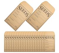 Zerodeko 150pcs Resealable Seeds Envelopes Self-Adhesive Seeds Packet 4.7X 3.2 Inch Coin Storage Bags for Flower Vegetable Plants
