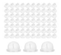 Zerodeko 150Pcs Rubber Pin Backs Locking Clutch with Storage Box for Brooches Lapel Pins Hats Ties Name Tags and Insignia - for Jewelry Crafting and Accessories