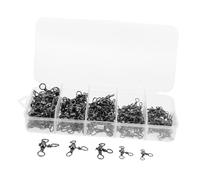 Zerodeko 150PCS Stainless Steel Cross Line Barrel Swivels Fishing Tackle Rig for Saltwater Freshwater Anti-corrosion Line Connectors with Quick Assembly and Tangle-reduction Design