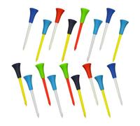Zerodeko 15pcs Plastic Golf Holders Golf Tees with Less Friction Limits Club Resistance Sturdy Golfing Training Aids for Golfers Indoor Practice and Course Use Random Color