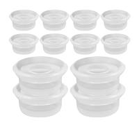 Zerodeko 15pcs Pressure Cooker Float Valve Gasket, Float Valve Seal Ring, Silicone, White, Heat Endurance, Rapid Pressure Release, for Electric Pot and Steam Cooker