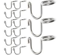 Zerodeko 15pcs Stainless Steel Hanger Connector Hooks for Coat Hangers Space Saving Closet Organizer Strong Load-Bearing Smooth Surface Round Corner Design for Home Clothes Storage