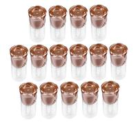 Zerodeko 15pcs Transparent Rose Cap Lip Gloss Tubes Refillable Cosmetic Containers for DIY Lip Balm and Oil Storage Portable and Reusable Makeup Bottles for Women