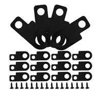 Zerodeko 16 Sets Effects Pedal Mounting Brackets Metal Pedal Board Screws Black Stable Mechanism Quick Installation for Electric Guitar Practice and Stage Presence