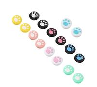 Zerodeko 16pcs Cat Paw Silicone Joystick Grips Thumb Stick Covers for Game Console Controller, Multi-color 3d Protective Caps Compatible with Gaming Devices, Suitable for Random Style