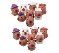 Zerodeko 16pcs Halloween Mini Resin Animal Figurines Cute Spooky Sculptures for Fairy Garden Micro Landscape Decorations Party Table Ornaments