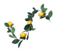 Zerodeko 1m Artificial Lemon Garland - Olive and Fake Green Leaves Vine - Hanging Silk Fruit Rattan for Kitchen Wall Wedding Door Decoration