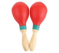 Zerodeko 1pair 9 Inch Hand Percussion Rattles - Maracas Noise Maker - Wooden Handle Rumba Shaker - Hand Musical Instruments with Clear Rhythm for Party Supplies