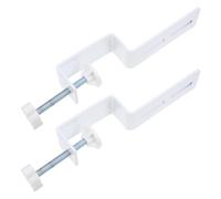 Zerodeko 1pair Metal Table Pegboard Mount with Adjustable Card Slots, Versatile Desk Clamp Bracket for Garage and Home Use, Modern Look, Heavy Duty and Easy Installation