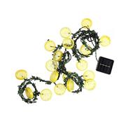 Zerodeko 1pc Outdoor Solar Led Decorative String Lamp Warm Lights Imitated Lemon Vine Design for Gardens Patios and Holiday Decor