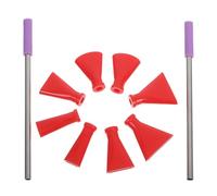 Zerodeko 1set Acrylic Pouring Paint Nozzle Kit with Stainless Steel Blow Straws Multi-Shape Pouring Nozzles for Fluid Art Techniques Painting Tool and DIY Projects