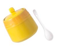 Zerodeko 1set Ceramic Seasoning Storage Bottle with Spoon Elegant Salt Jar and Condiment Canister for Kitchen and Safe Material for Storage