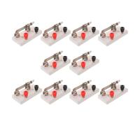 Zerodeko 1set Single Pole Manual Circuit Switch with Insulated Shell and Metal Contacts for Safe Handling and Low Contact Resistance, for School Lab and Physics Circuit Practice 10pcs