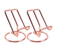Zerodeko 2 Iron Phone Holders Stable and Portable Tablet Stands for Home and Living Room Practical Desktop Support Racks for Smartphones