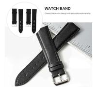 Zerodeko 2 Pack 20Mm Universal Black Double-Sided Faux Leather Watch Bands Adjustable Replacement Wrist Straps for Men and Women