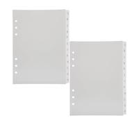 Zerodeko 2 Pack A5 Binder Dividers with Jan-Dec Monthly Tabs 8.27x5.75 | 6 Ring Calendar Planner Divider Pages, Plastic Frosted Page Separators for Notebook Journal Diary Memo Notepad