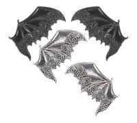 Zerodeko 2 Pairs Halloween Bat Wing Hairpins, Zinc Alloy Hair Clips Funny Devil Wing Design, Easy to Put and Take, for Halloween Photography and Costume Look