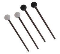 Zerodeko 2 Pairs of Practical Rubber and Wood Mallets for Ethereal Drum, Designed with Smooth Surface and Convenient to Hold, Percussion Sticks for Marimba and Tongue Drum Practice