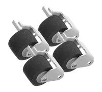 Zerodeko 2 Pairs Pinch Roller for Recorder Tape Replacement, Compact Black Rubber and Iron Audio Parts, Sturdy Maintenance Component for Personal Stereo and Cassette Players